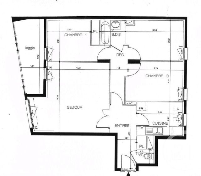 Appartement F4 &agrave; vendre - 4 pi&egrave;ces - 75,91 m2 - St Denis - 93 - ILE-DE-FRANCE